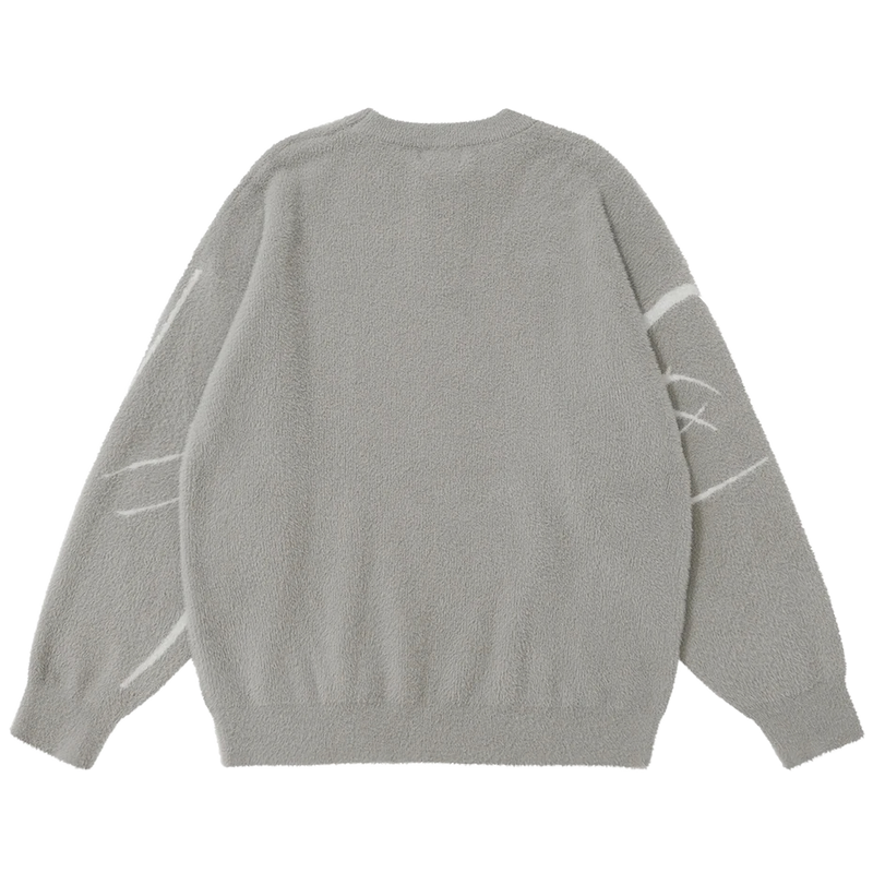 Abstract Bird Fleece Sweater