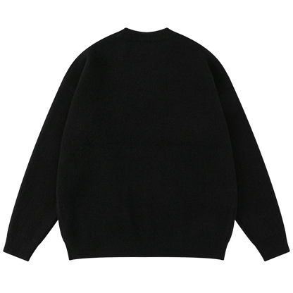 Fringe Accent Varsity Sweater