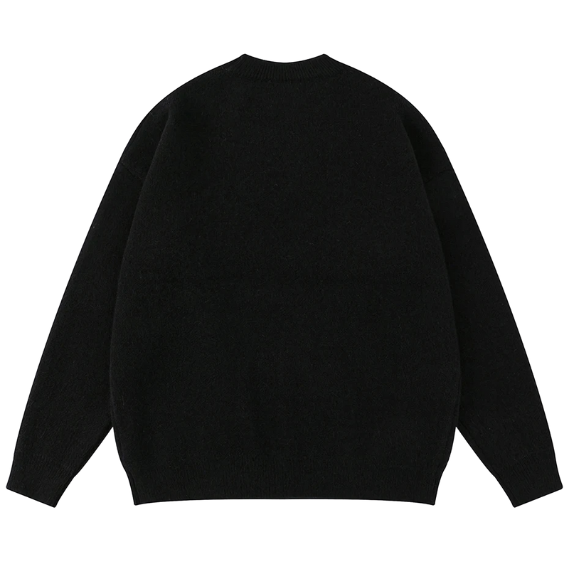 Fringe Accent Varsity Sweater