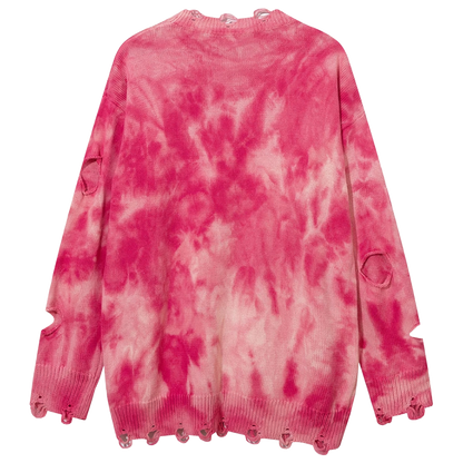 Distressed Tie-dye Sweater
