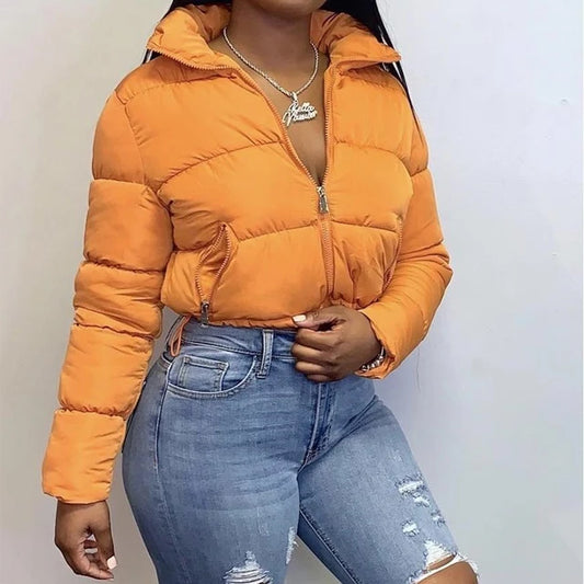 Fall Winter Down Coat Puffer Jacket and Coats for Bubble Outerwear Cropped Outwear Oversized Clothing