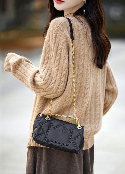 Camel Button Cozy Woolen Knit Cardigans V Neck Long Sleeve Ab1056