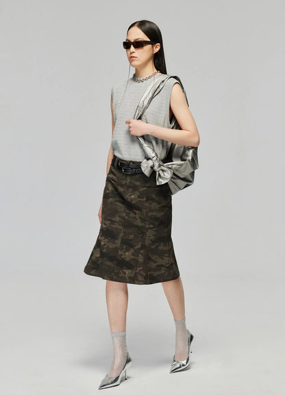 Camo Print Mermaid Skirt