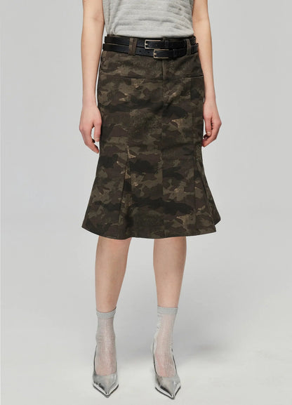 Camo Print Mermaid Skirt