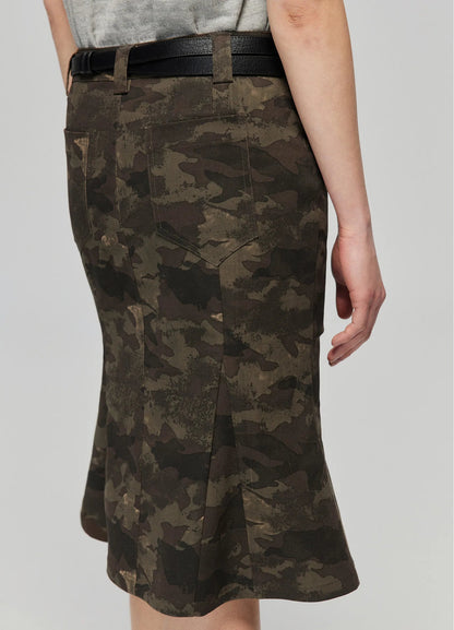 Camo Print Mermaid Skirt