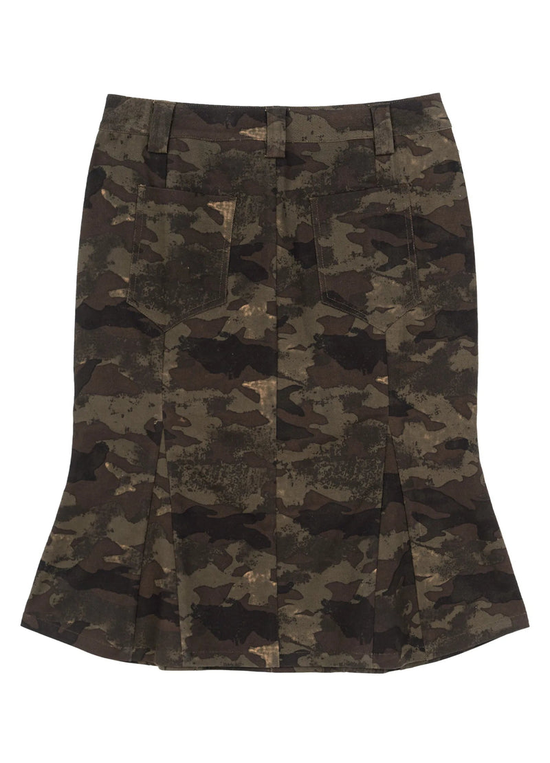 Camo Print Mermaid Skirt