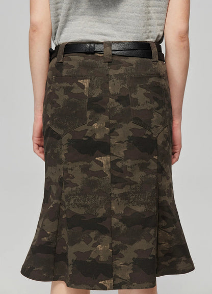 Camo Print Mermaid Skirt