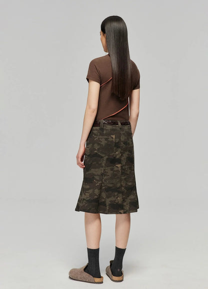 Camo Print Mermaid Skirt