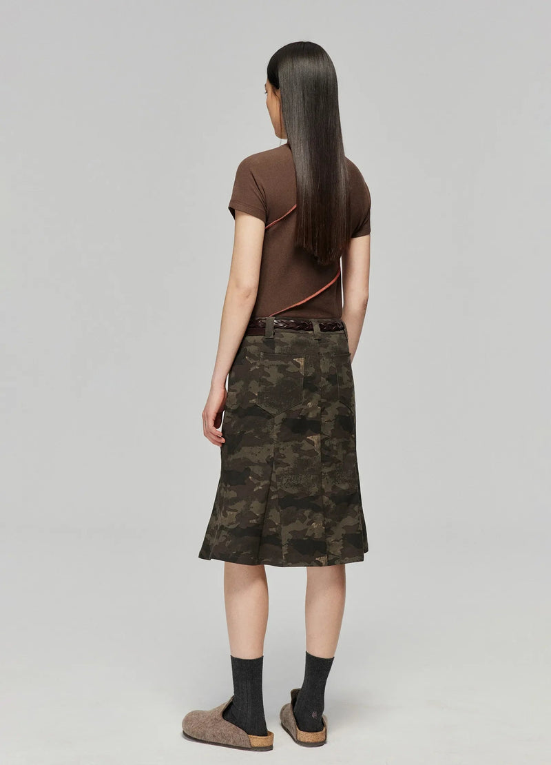 Camo Print Mermaid Skirt