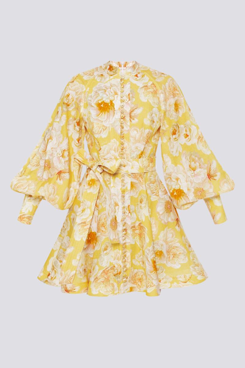 Cassiopée Balloon Sleeve Mini Dress