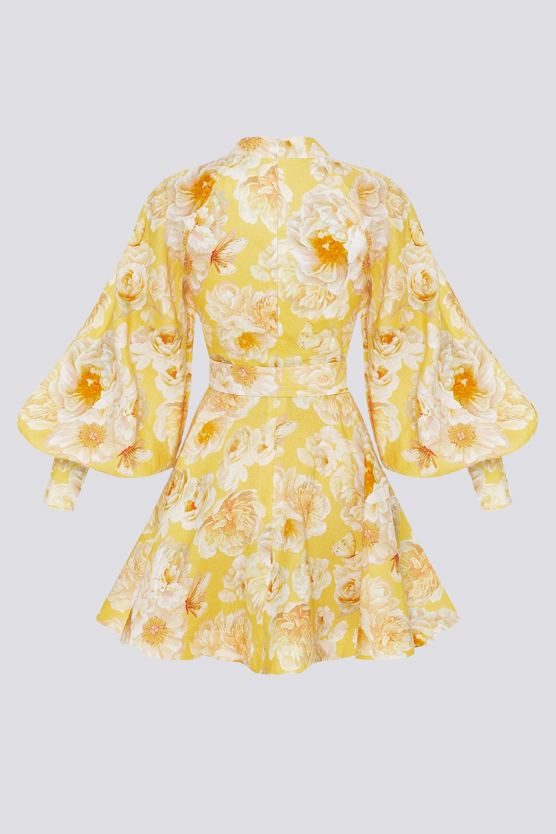 Cassiopée Balloon Sleeve Mini Dress