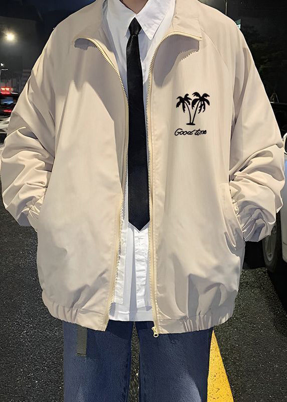 Coats Stand Apricot Zippered Collar Spring Cotton