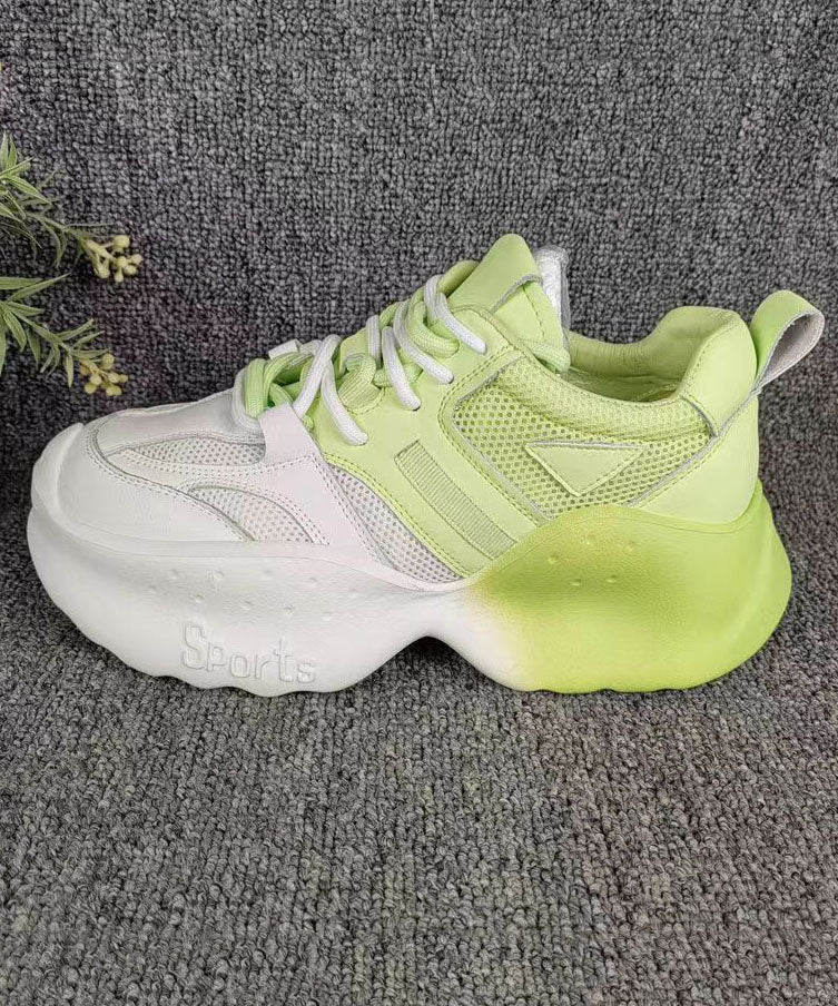 Comfy Gradient Pink Breathable Mesh Platform Sport Shoes Dd1005