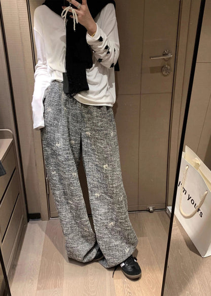 Khaki High Waist Wide Leg Pants Fall Rf006