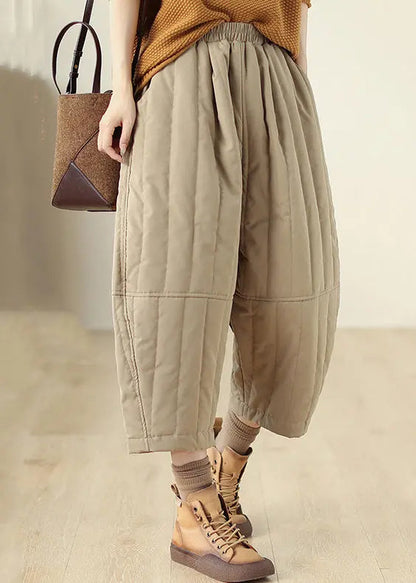 Fine Cotton Filled Crop Pants