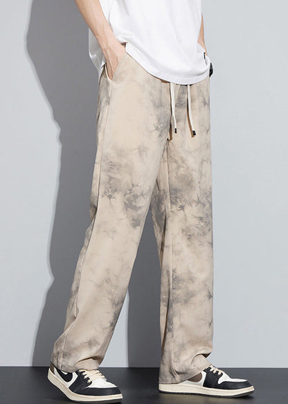 Khaki Pocketsprint Ice Silk Pants Summer Yt037