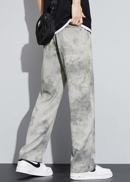 Khaki Pocketsprint Ice Silk Pants Summer Yt037