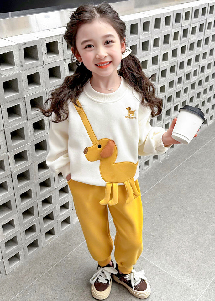 Pink Animal Sweatshirt and Pants Two Piece Set Clothing Spring Tr035