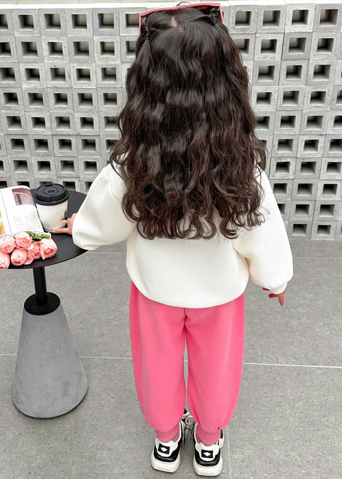 Pink Animal Sweatshirt and Pants Two Piece Set Clothing Spring Tr035