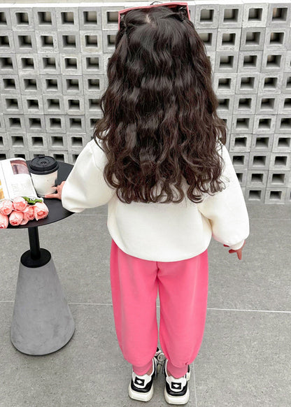 Pink Animal Sweatshirt and Pants Two Piece Set Clothing Spring Tr035