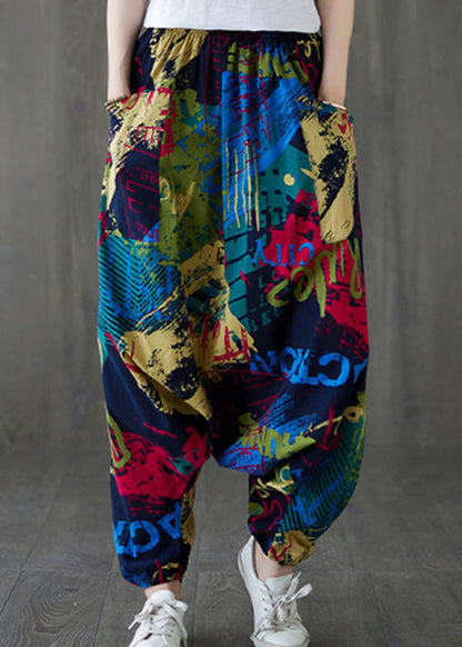Red Print Tie Waist Wide Leg Pants Tq1038