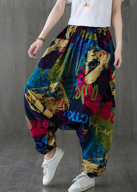 Red Print Tie Waist Wide Leg Pants Tq1038