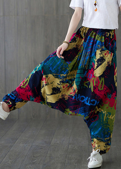 Red Print Tie Waist Wide Leg Pants Tq1038