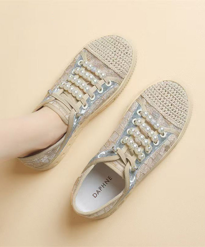 Splicing Flat Feet Shoes Black Breathable Mesh Kj059