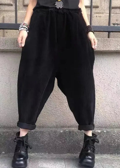 Elastic Waist Corduroy Pants