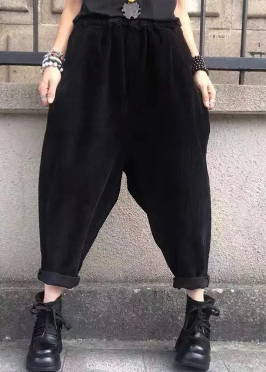 Elastic Waist Corduroy Pants