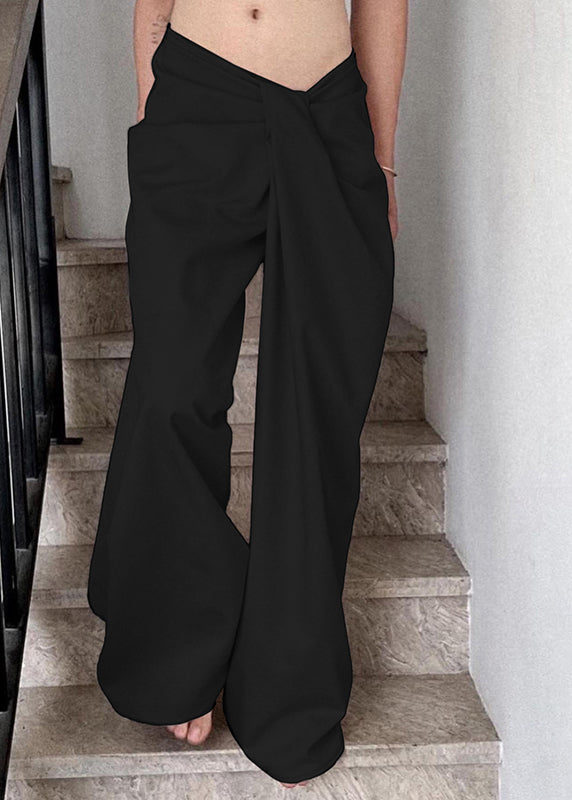Asymmetrical Pants Spring Leg White Wide