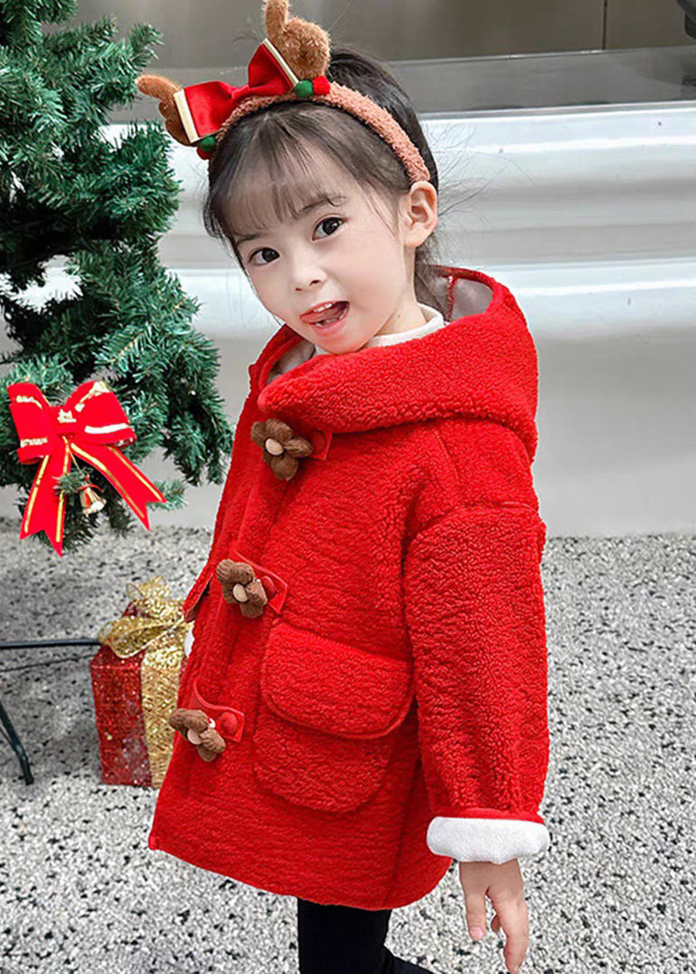 Yellow Patchwork Button Faux Fur Warm Fleece Hooded Coats Winter Wl031