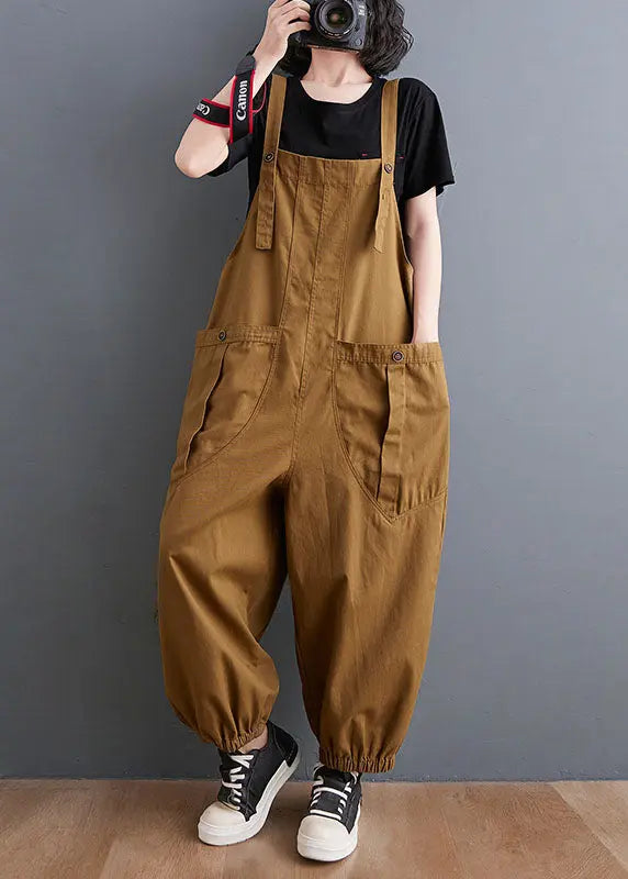 Patchwork Pockets Harem Jumpsuit