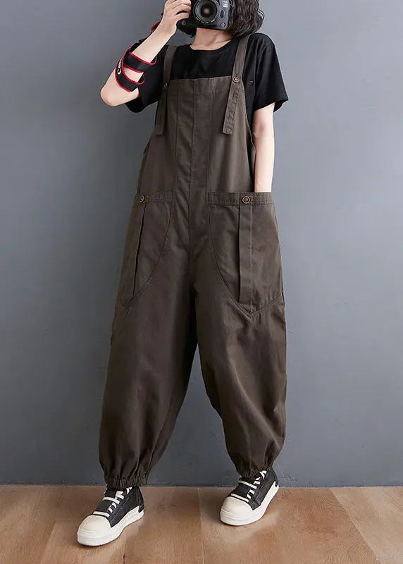 Patchwork Pockets Harem Jumpsuit