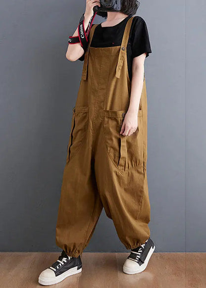 Patchwork Pockets Harem Jumpsuit