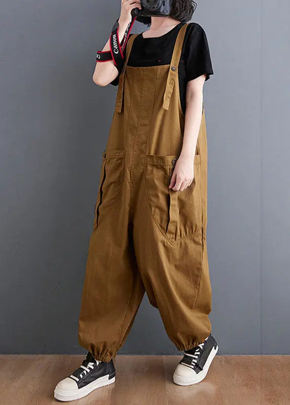 Patchwork Pockets Harem Jumpsuit
