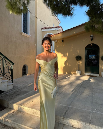Emory | Satin Backless Maxi Dress