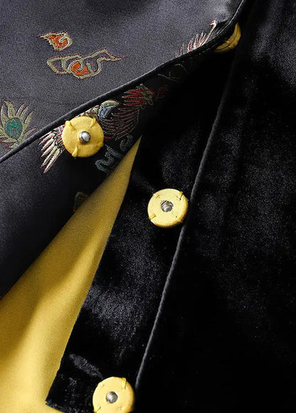 Embroidered Silk Velour Waistcoat Sleeveless