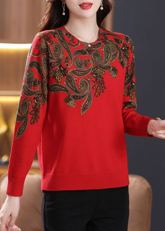 Black O Neck Zircon Patchwork Wool Sweaters Long Sleeve Tb016