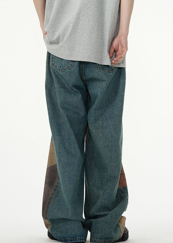 Colorblock High Wais Patchwork Pants Sa025