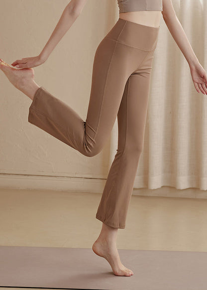 Khaki Tummy Control High Waist Yoga Pants Th004