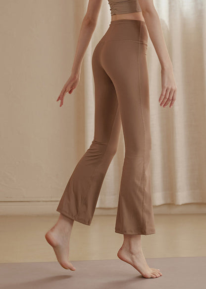 Khaki Tummy Control High Waist Yoga Pants Th004