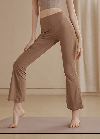 Khaki Tummy Control High Waist Yoga Pants Th004