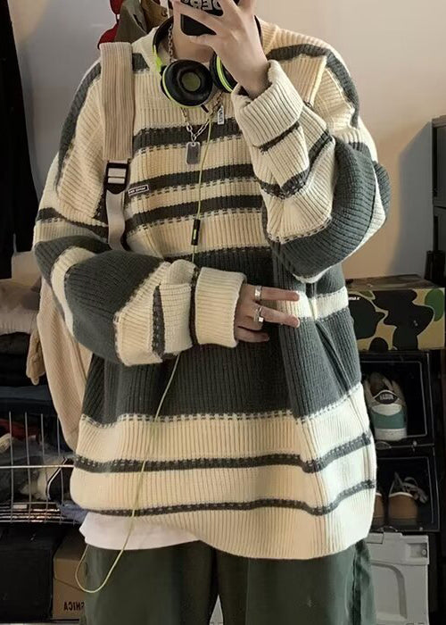 Rainbow Striped Cozy Knit Sweaters Winter Qf025