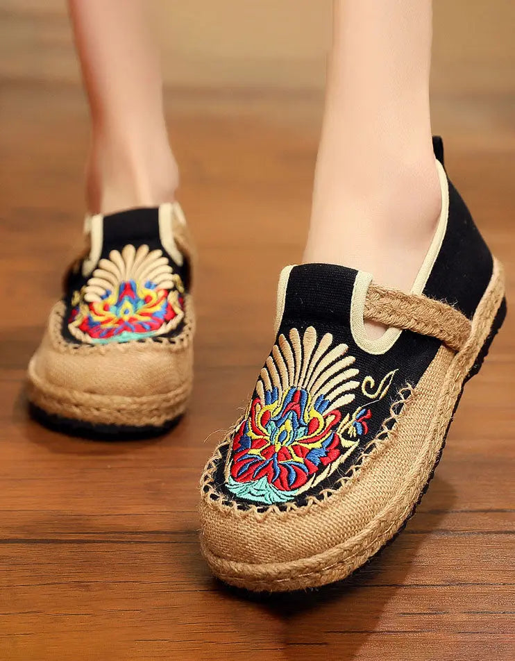Chinese Style Embroidery Linen Shoes