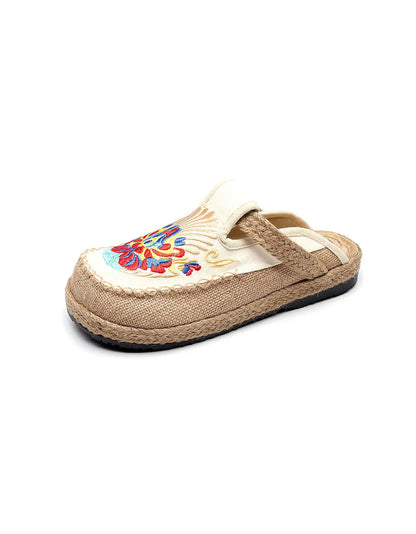 Chinese Style Embroidery Linen Shoes