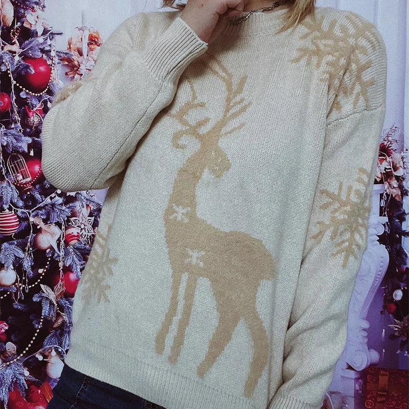 Soft Knitted Christmas Sweater - Warm Pullover