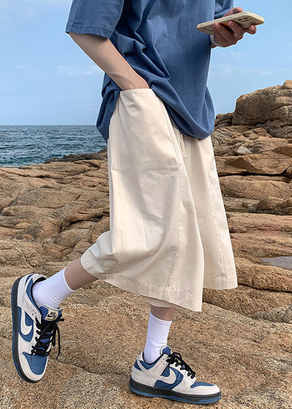 Classy Apricot Pockets Patchwork Pants Summer Yt009