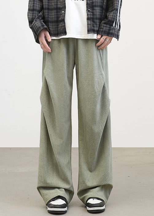 Classy Brown Cinched Warm Fleece Corduroy Pants Spring Rm041
