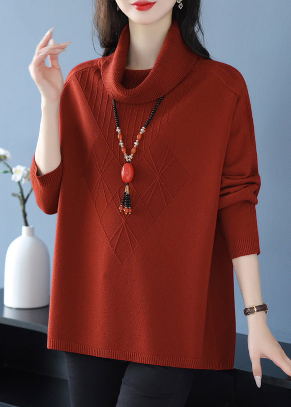Classy Green Hign Neck Thick Woolen Sweaters Winter Rl030